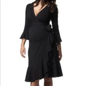 ISABELLA Oliver Maternity Wrap Ruffle Dress